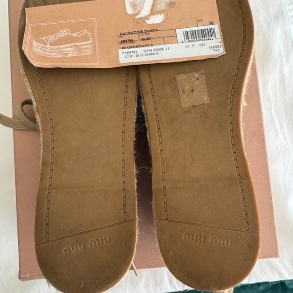 Miu Miu denim platform espadrilles eu39 - Picture 3 of 6